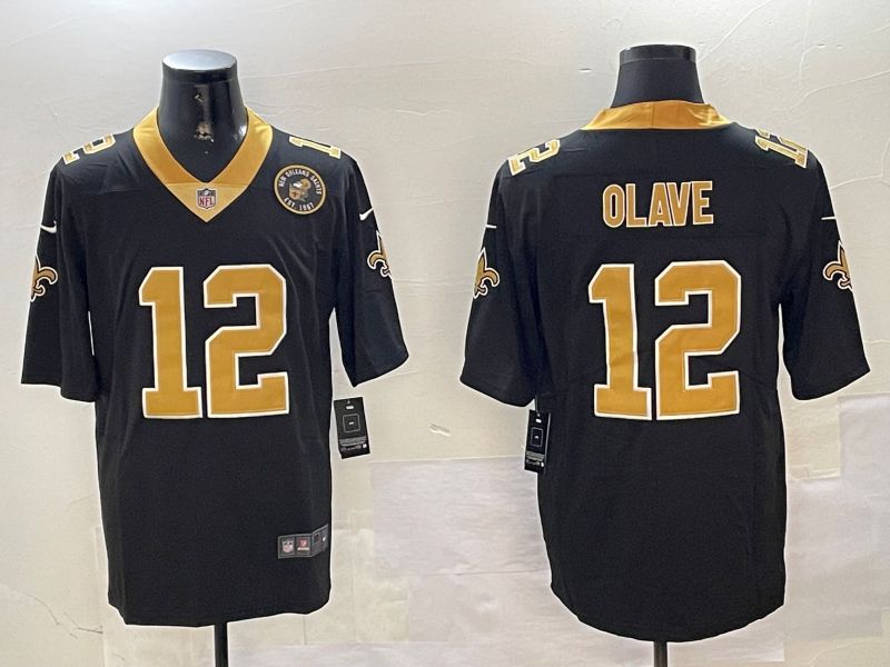 Men New Orleans Saints #12 Olave Black Second generation 2024 Nike Limited NFL Jersey style 3->new orleans saints->NFL Jersey